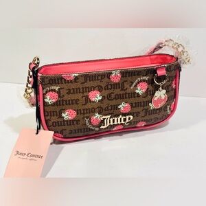 Juicy Couture Berry Sweet Strawberry Shoulder Bag - Chestnut Chino/Pink